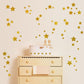Brushed gold stars bedroom porch cabinet glass window kindergarten layout decorative wall stickers