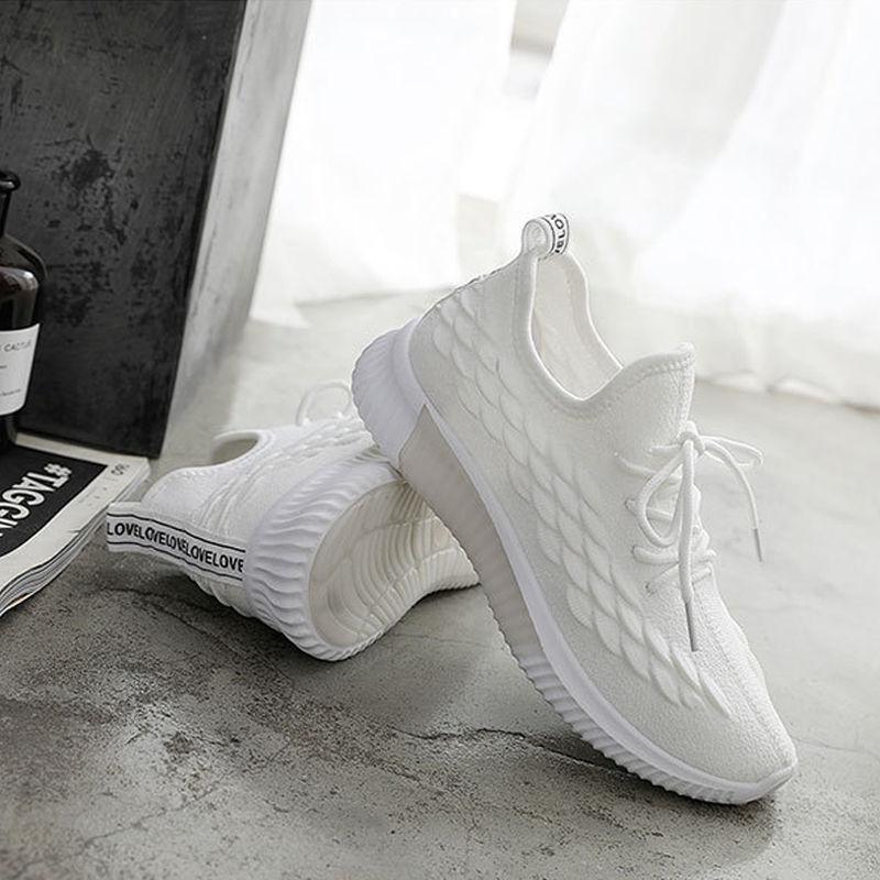 Spring All-match Casual Korean Style Flat Bottom Korean Style Women's Flat Heel Sports Shoes Breathable Running Shoes