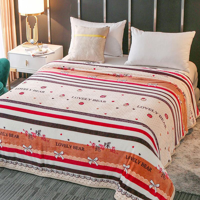 Winter Plus Velvet Bed Sheet Single Double Blanket Coral Velvet Flannel Bed Sheet Velvet Blanket Double-sided Velvet Bed Blanket