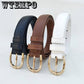 Fashion leather belts for women stitching up thin belt woman Pin buckle strap female High quality