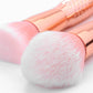 Brush 10pcs Mermaid Tail Power Foundation Makeup Brushes Set Plaid Case Bag Portable Travel