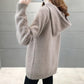 Autumn and Winter Knitted Pullover Sweater Women's Solid Color Loose Bottoming Shirt Hooded Top Coat
