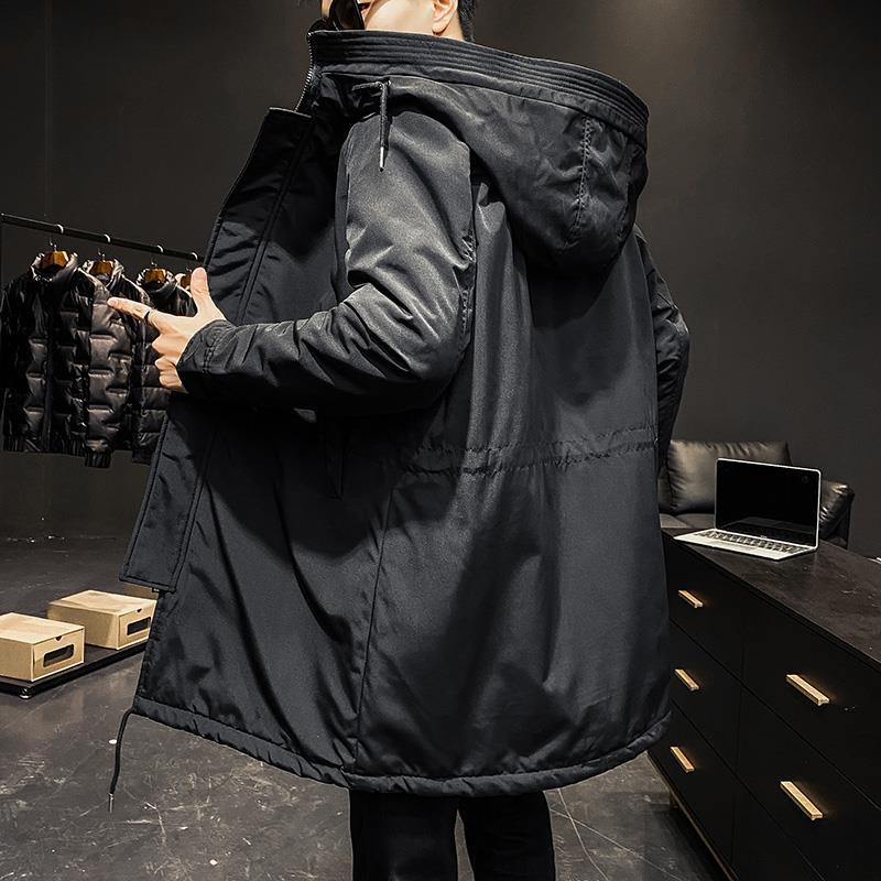 Cotton Men's Winter Jacket Korean Version of The Trend of Mid-length Down Cotton Jacket Loose Large Size Thick Winter Jacket