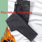 Winter Women's High-waisted Nine-point Jeans with Velvet Thickened and Thin All-match Stretch and Velvet Slim Outer Wear Pants