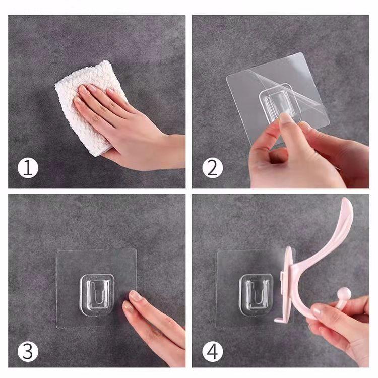 Perforation-free Coat Hook Wall-mounted Thickened Thickened Door Back Hook Bathroom Coat Rack Hook Bathroom Hooks