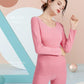 Women Long Sleeve Thermal Underwear Winter Thicken Tight Suit Sexy Pajamas Autumn Windproof High Elasticity Slim Body Comfortable Breathable Versatile