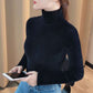 Mink Fleece Sweater Thickened Turtleneck Pullover Winter Warm All-match Knitted Sweater Large Size for Women