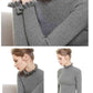 Half Turtleneck Ruffled Sweater Knitted Bottoming Slim Pullover Sweater Autumn and Winter