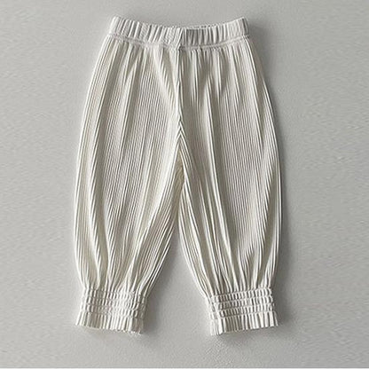 Children's Clothing Spring and Summer Girls Pleated Thin Section Breathable Loose Anti-mosquito Children's Pants