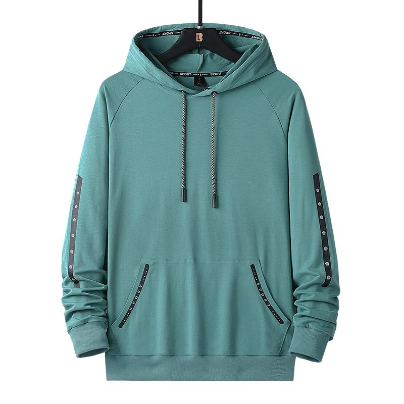 Spring and Autumn Men's and Women's Cotton Hoodies Loose Plus Size Movement Casual Solid Color Top