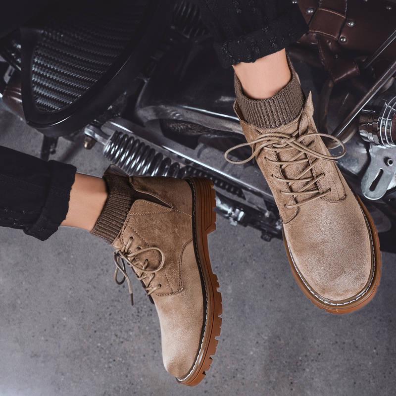 Fashion Autumn Winter High Help Martin Boots Men's Retro Casual Leather Men's Boots Tooling Boots