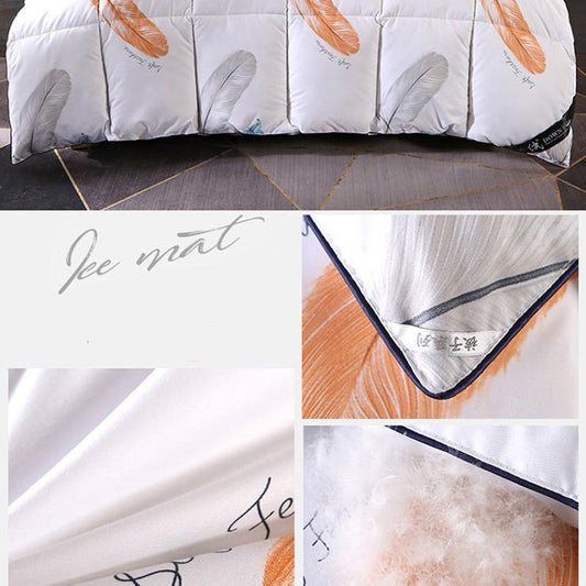Down Quilt White Goose Down Quilt Thick Warm Winter Quilt Dormitory Students Universal Quilt for All Seasons