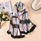 Scarves Ladies Delicate Soft Wrap Flower Printed Scarves Shawl Women Smmoth Silk Scarf