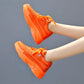 Fluorescent green daddy shoes female ins tide net red double mesh surface thick bottom sports shoes