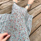 Pleated Floral Skirt Summer Women's High Waist Mid-length A-line Draping Chiffon Fairy Dress