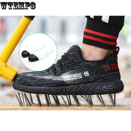 Good Anti-smashing shoes stab-resistant shoes wear-resistant head layer steel shoes safety shoes