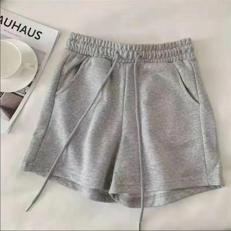 Sports Solid Color Shorts Women's Summer Loose Rest Show Thin Outer Wear Fashion Pants Wide-leg Shorts