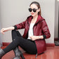 Autumn and Winter Fashion Slim Hooded Leather Ladies Short Jacket Pu Jacket Women's Motorcycle Jacket
