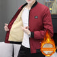 Winter Plus Velvet Thickening Men's Youth Thin Slim Casual Fashion Trend Stand-up Collar Jacket
