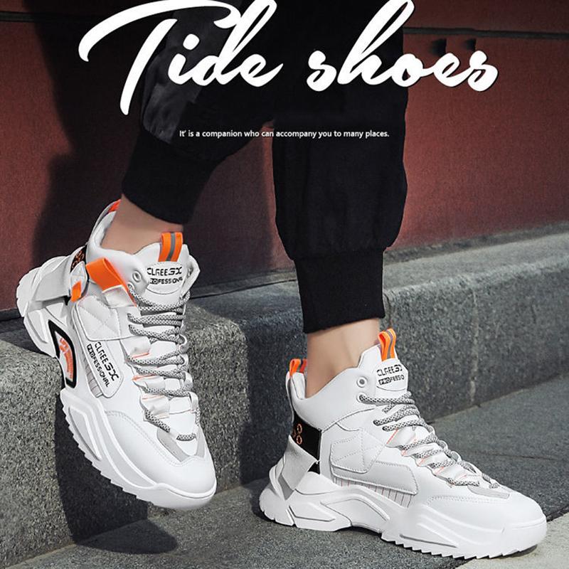 Summer Men's Height-increasing Shoes Trendy High Top Men's Tennis Shoes All-match Sports and Leisure Student Basketball Shoes