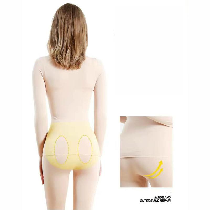 Women Long Sleeve Thermal Underwear Winter Thicken Tight Suit Sexy Pajamas Autumn Windproof High Elasticity Slim Body Comfortable Breathable Versatile