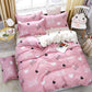 Cheap Four-Piece Bedding Set Quilt Cover Sheet Pillowcases Suit Polyester Anti-Static Delicate Children's Student Princess Style