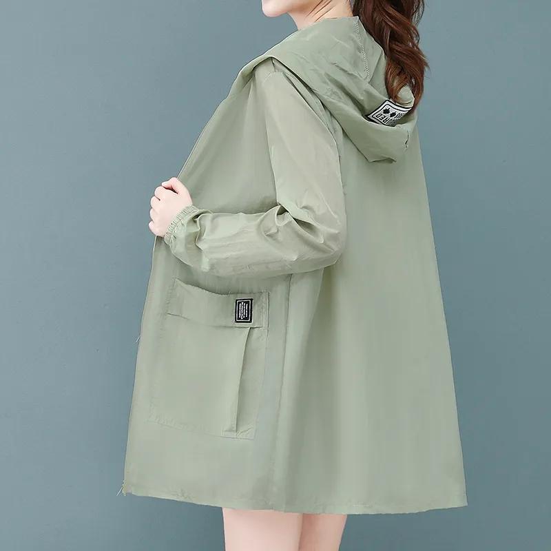 Women Hooded Quick Dry Cloth Sunscreen Breathable Ultra-thin Jacket Sun Protection Camping Summer Coat Sweatshirt