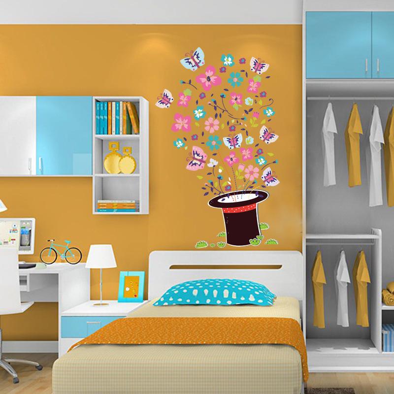 Magic hat butterfly sticker living room bedroom decoration stickers environmental stickers