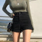 Ultra-short Bag Hip High Waist A-line Denim Shorts Women's Summer Thin Buttocks Sexy Girl