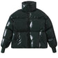 Thickened Shiny Cotton Jacket Women's Short Coat Loose Warm Cotton-padded Jacket Bread Jacket Stand-up Collar Without Hood Cotton Jacket