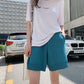Shorts Women's Plus Size Loose Knit Elastic Waist Pants Casual Students Women Summer Wear Straight High Waist