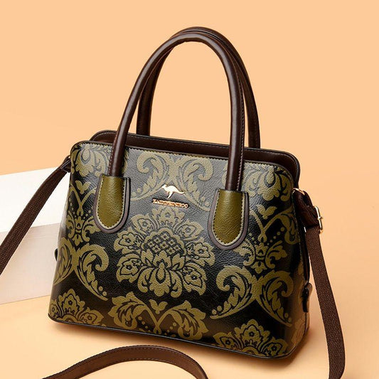 Elegant Ladies Bag Shoulder Messenger Bag Fashion Large Capacity Handheld Leather Texture Shopping Bag