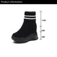 Thick-soled Ankle Boots Inner Heightening Suede Casual Snow Boot Plus Velvet Inner Martin Boots Women Soft Sole  Winter Footwear