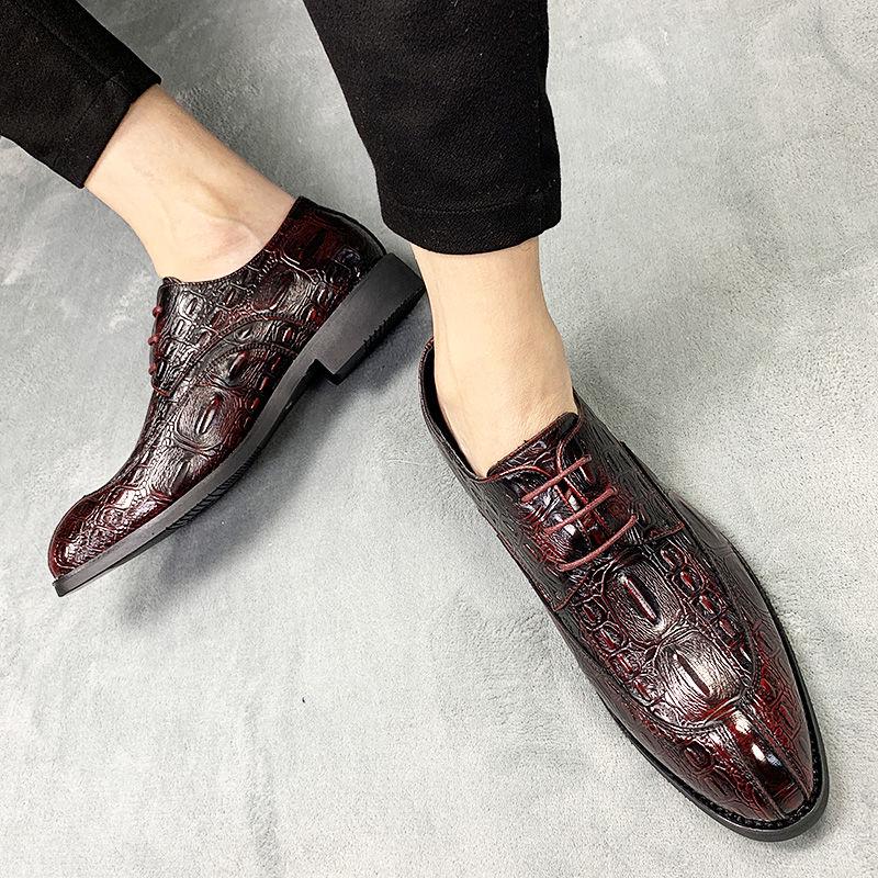 Leather shoes casual shoes business men leather shoes pointed leather shoes large size increased