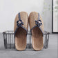 Summer Indoor Home Sandals and Slippers Non-slip Linen Summer Men and Women Couples Home Wood Floor Subgrass Woven Shoes