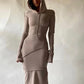 Ladies Fashion Warm Pullover Sweatshirt Dress Casual Long Sleeve Pullover Maxi Robes