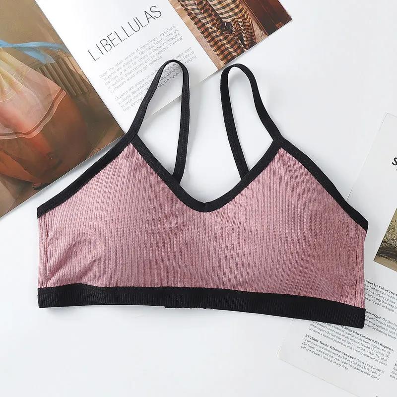 Pure Cotton Buckle Breathable Sports Suspender Vest Wrap Chest Without Steel Ring Gather Elastic Underwear Bra