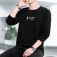 Cotton Round Neck Sweater Men's Autumn Trend Loose Long Sleeves Learn All-match Thin Print Sweatshirts