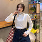 Pofulove Cute Animal Sweater Women Winter Plus Velvet Half Turtleneck Bottoming Shirt Long Slimming