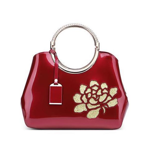 Woman bag Patent leather bag Big capacity European and American style Shoulder Handbag Trendy wild
