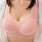 Large Size Underwear Women's Thin No Steel Ring Bra Adjustable Comfortable Top Support Anti-sagging Anti-glare Gather Bra