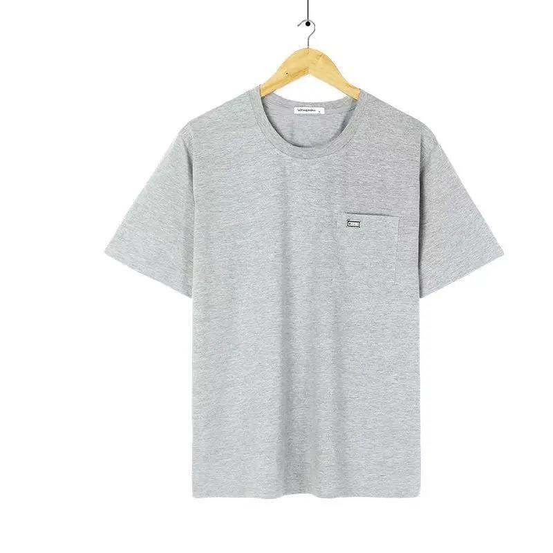 Middle-aged Half-sleeved Loose Large Size T-shirt Short-sleeved Men's Round Neck Top
