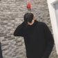 Winter Men's Knit Sweater Round Neck Handsome Turtleneck Sweater Men's Solid Color Korean Loose Bottoming Shirt Thick Tide