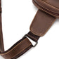 Chest Bag Men Coffee Large Capacity Multi-pocket Soft Leather Shoulder Bag Outdoor Sports Pockets