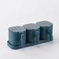Home & Kitchen 3 Grids Separable Transparent Kitchen Sugar Spice Salt Jar Seasoning Storage Box
