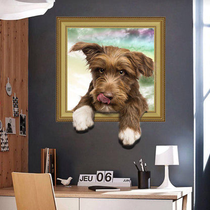 Stickers Vivid and Cute Dog Living Room Bedroom Children's Room Pet Shop Background Decorative Wall Stickers Removable