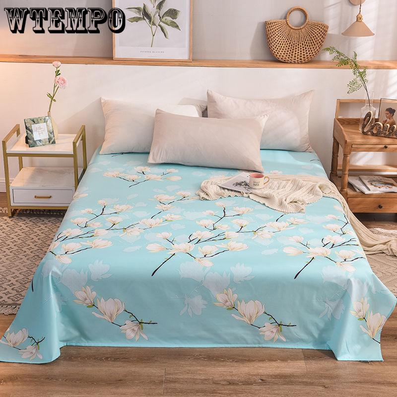 Flower Pattern Bed Sheet One-piece Four Seasons Universal Cotton Household Sheets Queen Size Bedding