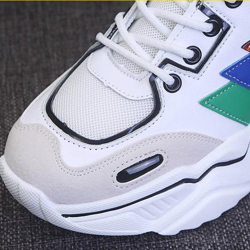 Women's Platform Sneakers Women Shoe Lace Up Shoes 5cm High Heel Women Sneakers Trainers Dad Shoes