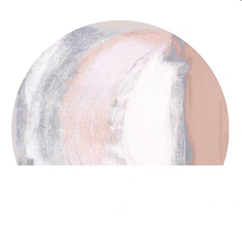 Semi-circular Entrance Carpet Floor Mats Household Entrance Door Foot Mats 50*75cm Bathroom Door Mats Non-slip Absorbent Mats High-end Style