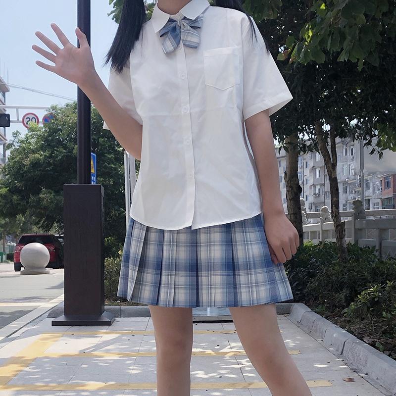 4pcs Jk Uniform Set Sailor Suit Student Plaid Pleated Skirt Tie Stockings Coat Short Skirt Women High Waist Cosplay Sweet Girls